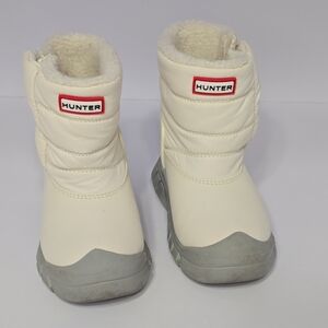 Hunter Toddler 7 8 Insulated Snow Winter Boots Cream And Grey